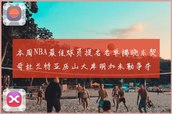 本周NBA最佳球员提名名单揭晓东契奇杜兰特亚历山大库明加米勒争夺荣誉