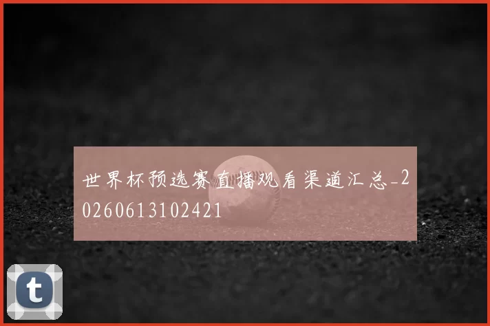 世界杯预选赛直播观看渠道汇总_20260613102421