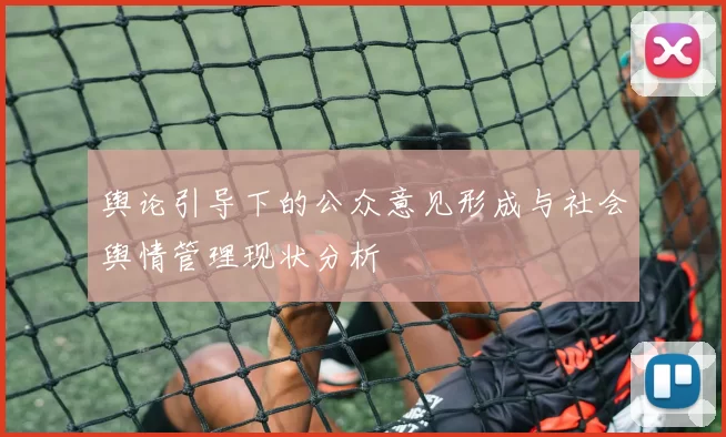 舆论引导下的公众意见形成与社会舆情管理现状分析